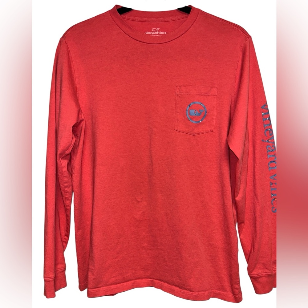 Vineyard Vines Youth Sz XL (18) Unisex Long Sleeve 1-Pocket Tee